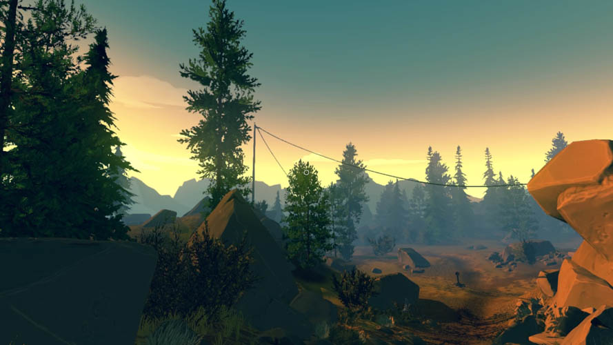 Graphismes coucher du soleil Firewatch PS4