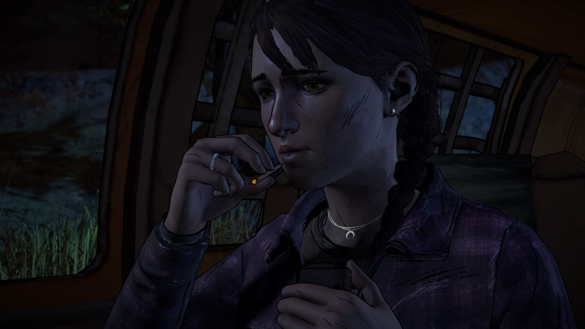 Gabe & Clementine dans The Walking Dead Telltale : A new Frontier